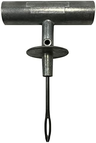 Die-Cast T-Handle Tire Plug Repair Set - Steel Replaceable Split Eye Needle & Probe