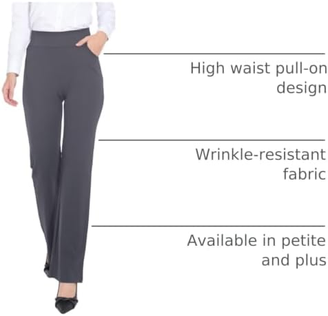 ZTN Womens Stretchy Dress Pants High Waist Work Casual