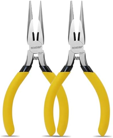 BOOSDEN 5" Small Needle Nose Pliers, Jewelry Pliers Set with Side Cutter