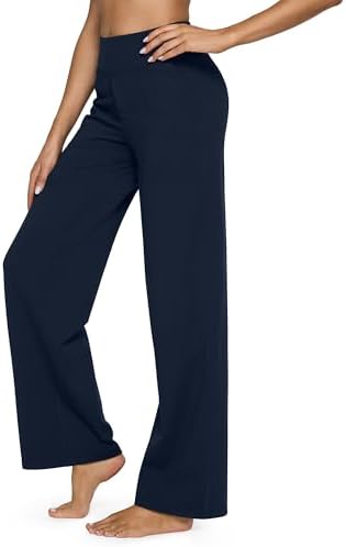 G4Free Yoga Pants for Women Wide Leg Pants with Pockets High Waisted