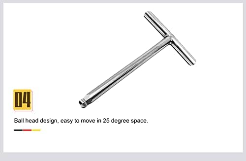 WEDO T Handle Ball-Hex Key Wrench 3mm,Metric,Stainless Steel | T-type Ball-Allen Wrench, Corrosion Resistant, Rust Proof, For DIY,Automotive,Home and Mechanics Repairs