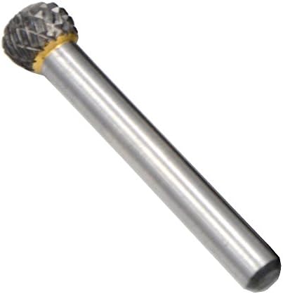 5Pcs/set 1/2 Dia. Ball Solid Carbide Burrs Heavy Duty Grinding Cutting Heads Chamfering Abrasion Industrial Deburring Rotary Tools for Curved Surfaces Round Slots Round-Bottom Holes.