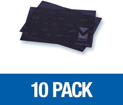 Mercer Industries 449128080 12" x 18" Floor Sanding Screen Sheets, 80 Grit (10 pack)