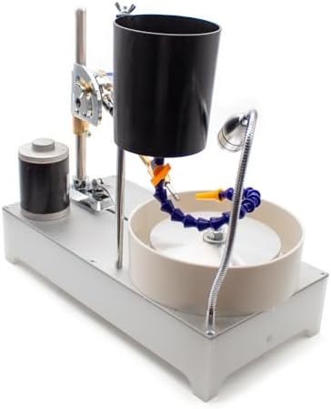 Gemstone Grinding Faceting Machine Faceted Gem Polishing Machine Jewelry Polisher Flat Grinder Lapidary Machine 2800RPM 120W (Digital Display)