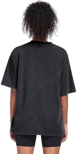 Womens Vintage Oversized T Shirts Acid Washed Baggy Cotton Tee Workout Gym Shirts Boyfriend Short Sleeve Tops