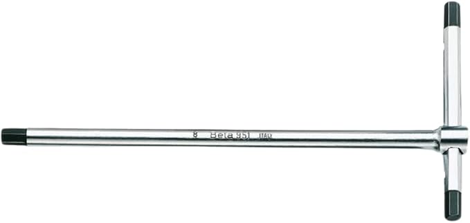 Beta 951AS/6X Set of 6 1/8"-3/8" Sliding T-Handle Hex Key Allen Wrench Set | Made in Italy|High Torque T-Handle|Calibrated Hex Ends|Fastening, Mechanical Assembly, Professional Maintenance