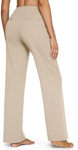 G4Free Yoga Pants for Women Wide Leg Pants with Pockets High Waisted