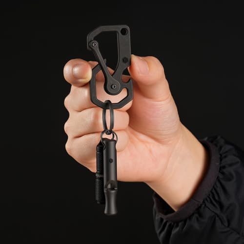 KeyUnity Titanium Carabiner Keychain Multitool Tool