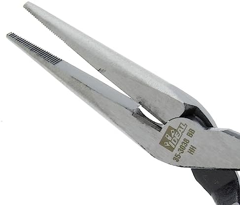 IDEAL INDUSTRIES INC. 35-3038 Long Nose Plier – 8.5 in., Plier with Smart Grip Handles, Cutter, Serrated Jaws