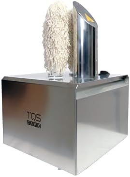 Commercial Wine Glass Polisher Machine - Electric Glass Polishing Machine with 3 Cloth Polishers - Stainless Steel Glass Polisher for Wineries, Bars, and Restaurants and More