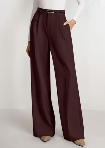 PRETTYGARDEN Women's Tailored Wide Leg Work Dress Pants