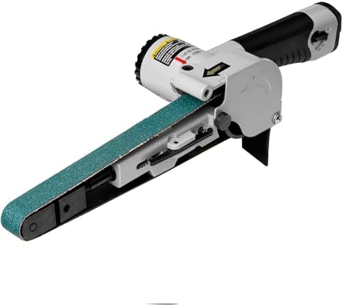 3/4" x 20.5" Air Belt Sander, Mini Belt Sander for Woodworking/Metal Working, 2 Belts (80/100#), Industrial Pneumatic Tool