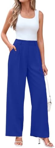 KICZOY Women Casual Wide Leg Dress Pants High Waist Lightweight Flowy Pants