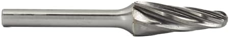 Drill America SL-4NF Carbide Burr/Rotary File Cone Radius End None-Ferrous for Aluminum 1/2" Dia. x 1-1/8" Cut Length with 1/4" Shank and 2-7/8" Overall Length, DUL Series