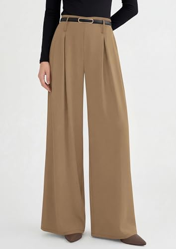 PRETTYGARDEN Womens Wide Leg Dress Pants Flowy Trousers