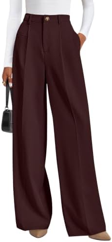 PRETTYGARDEN Women's Tailored Wide Leg Work Dress Pants
