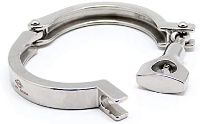 QiiMii 13MHHM Stainless Steel 304 Single Pin Heavy Duty Tri Clamp with Wing Nut for Ferrule TC 2.5"(2.5 Inch)