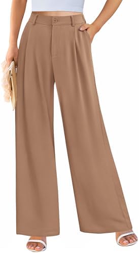 PRETTYGARDEN Women's Flowy Wide Leg Dress Pants