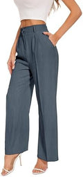 FUNYYZO Wide Leg Dress Pants for Women Work Slacks Business Casual Outfits