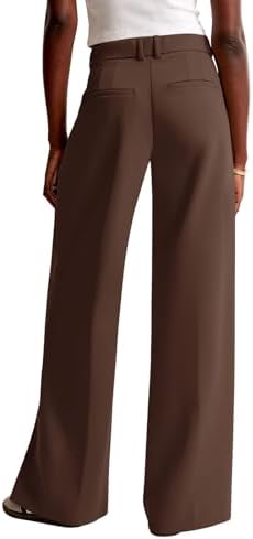 NIMIN Women Wide Leg Work Pants High Waisted Dress Trousers with Pockets