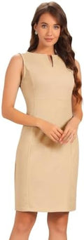 Allegra K Womens Work Sheath Dress Sleeveless Business Pencil Dresss