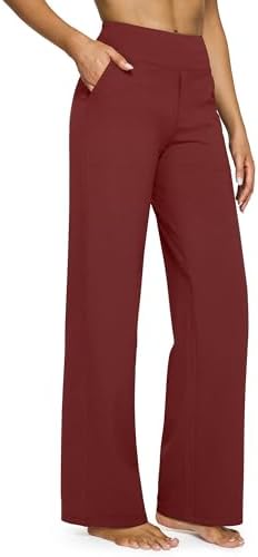 G4Free Yoga Pants for Women Wide Leg Pants with Pockets High Waisted