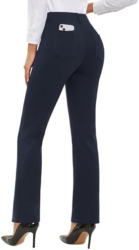 Stelle Women’s 30 Inch Straight Leg Work Pants Stretch Business Casual