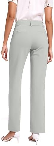 KICZOY Women Dress Pants Stretch Business Straight Leg with Pockets Wear to Work Casual 2026 Suitpants
