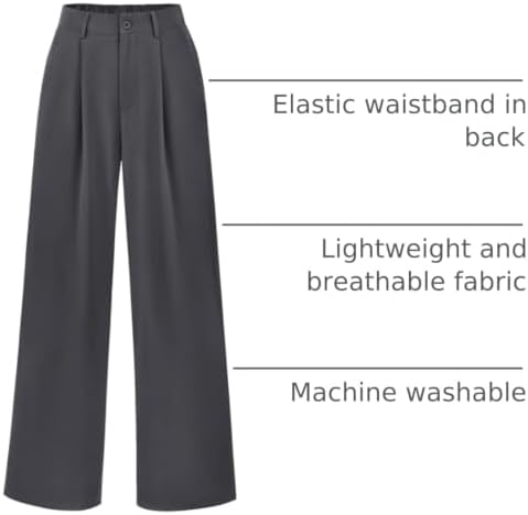 PRETTYGARDEN Women's Flowy Wide Leg Dress Pants
