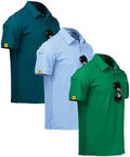 ZITY 3 Pack Mens Golf Polo Shirts Short Sleeve Business Casual T-Shirts