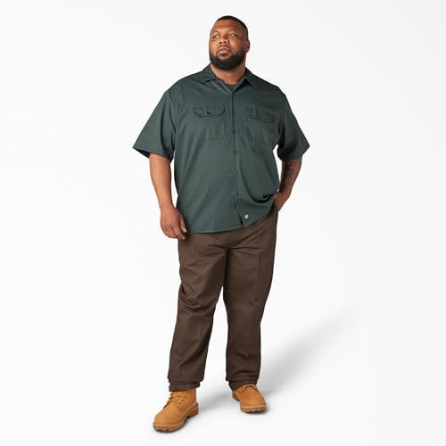 Dickies Men’s Short Sleeve Work Shirt – Durable Twill Button Down Shirts for Men, Lightweight Uniform for Daily Wear