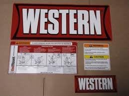 Plow Part # 28547 - UniMount Blade Label Kit Decals Stickers_AB