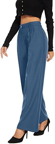FUNYYZO Wide Leg Dress Pants for Women Work Slacks Business Casual Outfits