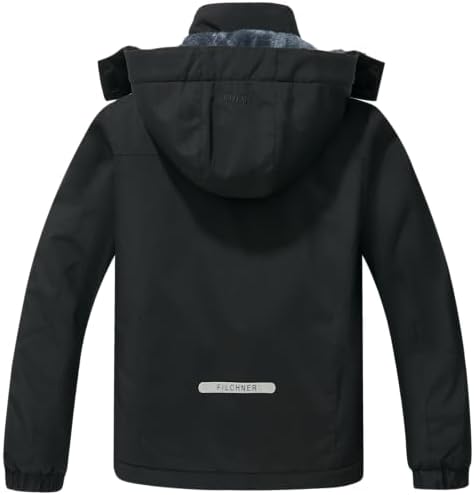 Boys' Waterproof Winter Ski Jacket Removable Hood Snow Coat