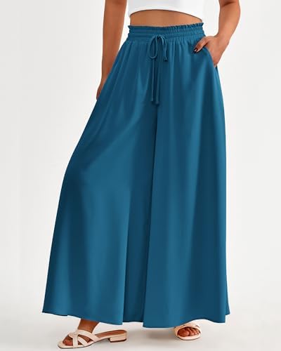 BTFBM Wide Leg Flowy Palazzo Pants for Women