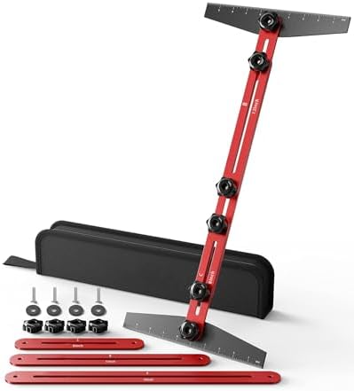 TANYO Stair Tread Template Tool, 8" to 60"Jig, Adjustable for Measuring