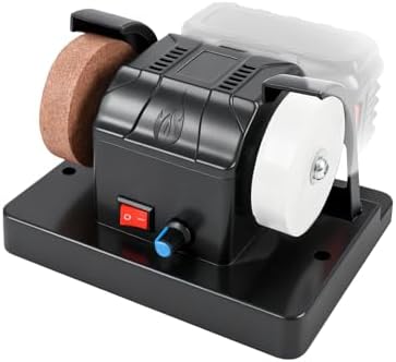 Mini Cordless Bench Grinder Compatible with Makita 18V-21V Batteries, Electric Multi-Purpose Grinding Machine 7000 RPM Stepless Speed Regulation for Metal, Wood, Jewelry Buffing