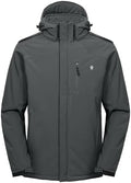 Little Donkey Andy Men's Warm Sherpa Lined Winter Softshell Jacket Windproof Mountain Ski Snow Coat with Removable Hood