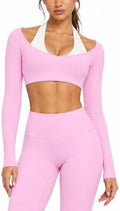SUUKSESS Women 2 Piece Workout Sets Double Layer Padded Pilates Outfits