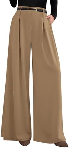 PRETTYGARDEN Womens Wide Leg Dress Pants Flowy Trousers