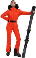 GSOU SNOW Womens Ski Suit One Piece Jumpsuit Snow Jacket Waterproof