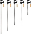 5 Pack Woodworking Clamps Sets 12", 18", 24", 30", 36" Bar Clamps Throat Depth 2.5 Inch Adjustable Heavy Duty F-clamp with Handle
