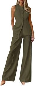 PRETTYGARDEN Women's 2 Piece Sets Business Casual Outfits