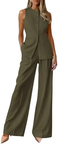 PRETTYGARDEN Women's 2 Piece Sets Business Casual Outfits