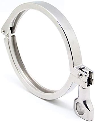 QiiMii 13MHHM Stainless Steel 304 Single Pin Heavy Duty Tri Clamp with Wing Nut for Ferrule TC 4"(4 Inch)