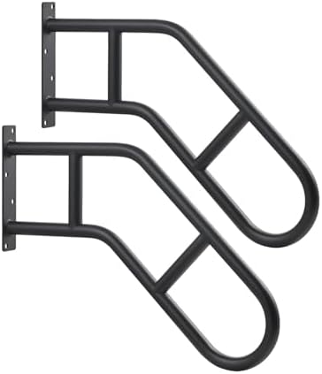 Hand Rails for Outdoor Steps & Elderly (Max 800LBS),U-Shape Wall Mount Stair Railing, Porch, Deck & Garden Grab Bar, Safety Handle for Garage, 2 Pack