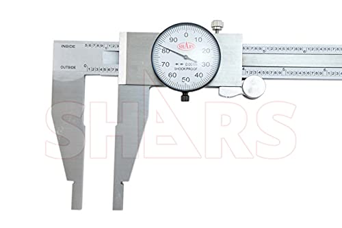 Shars Heavy Duty 18" Long Range Stainless Steel Dial Caliper 303-1312 New R)