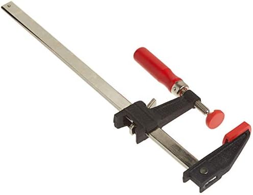 Bessey Clutch Style Bar Clamps - 12 In 600 lb - GSCC2.512- Woodworking Clamps with Ergonomic Handle, Non-Marring Pads, Durable Cast-Iron Jaws & Serrated Rail for Carpentry & Cabinetry