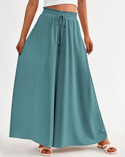 BTFBM Wide Leg Flowy Palazzo Pants for Women