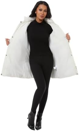 GGleaf Women's Winter Puffer Coat with Removable Fur Hood Warm Snow Jacket